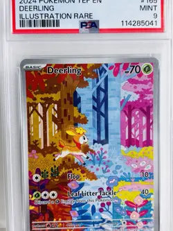 2024 POKEMON TEF EN-TEMPORAL FORCES ILLUSTRATION RARE #165 DEERLING PSA 9 - Image 1