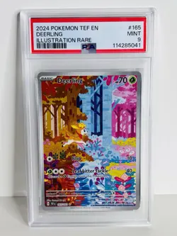 2024 POKEMON TEF EN-TEMPORAL FORCES ILLUSTRATION RARE #165 DEERLING PSA 9 - Image 2