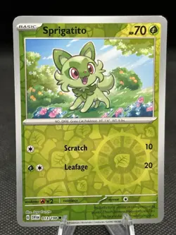 Pokemon Card Scarlet & Violet Reverse Holographic Sprigatito 013/198 NM - Image 1