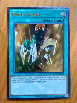 YuGiOh Dark Fusion Ultimate Rare OP27-EN003 Near Mint Condition - Image 1
