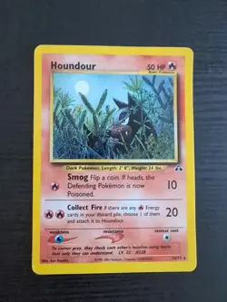 Houndour - 24/75 Neo Discovery Pokemon TCG Vintage Rare Card LP - Image 1