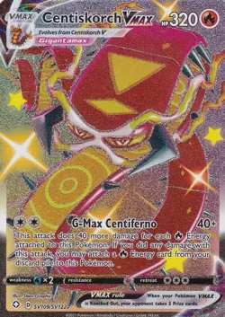 Centiskorch VMAX SV109/SV122 Shining Fates: Shiny Vault Rare Pokemon NM-MT Card - Image 1