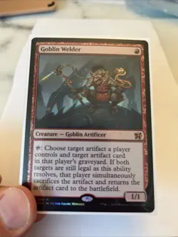 Goblin Welder FOIL Elves vs. Inventors NM Red Mythic Rare CARD - Image 2