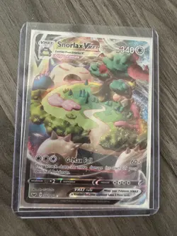 Pokemon Snorlax VMAX 142/202 Sword & Shield Full Art Ultra Rare Holo Card NM - Image 1