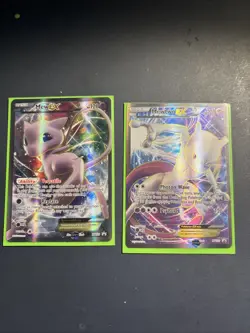 Pokemon TCG Mew-EX XY125/ Mewtwo-EX XY126 Card - Image 1