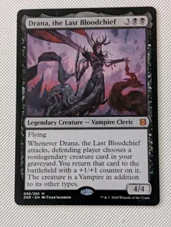 MTG Zendikar Rising Mythic DRANA, THE LAST BLOODCHIEF NM - Image 1