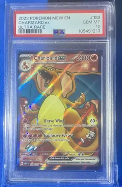 2023 POKEMON MEW EN-151 ULTRA RARE #183 CHARIZARD EX PSA 10 - Image 1