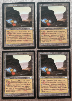 4 X Gemstone mine MTG Magic the gathering - Image 1