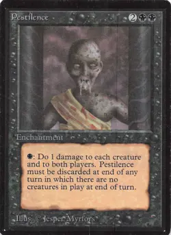 MTG - Pestilence - Beta Edition (7 our card number) - Image 1