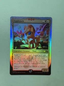 Applejack FOIL NM Secret Lair My Little Pony MTG Magic the Gathering - Image 1