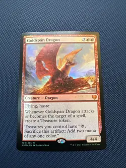 MTG Goldspan Dragon - Promo Pack: Kaldheim (PPKHM) NM Foil - Image 1