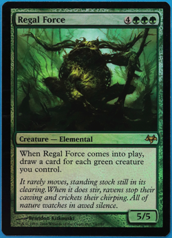 Regal Force FOIL Eventide NM Green Rare MAGIC MTG CARD (ID# 500469) ABUGames - Image 1