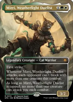 MTG English Mirri, Weatherlight Duelist (Borderless) NM Normal Special Guests - Image 1