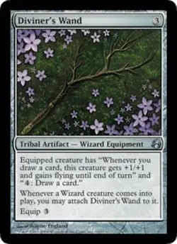 MTG Diviner's Wand - Foil, Moderate Play, English Morningtide - Image 1