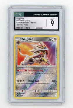 Solgaleo Reverse Holo CGC 9 MINT Pokemon (2018) Celestial Storm #99/168 - Image 1