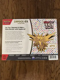Pokemon TCG Scarlet & Violet 151 Zapdos Ex Collection BRAND NEW SEALED Pokemon - Image 2