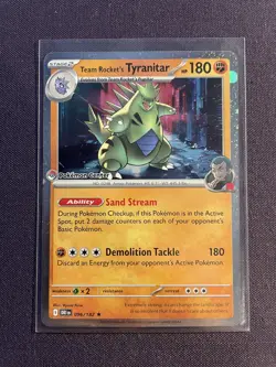 Team Rocket's Tyranitar (Pokemon Center Exclusive) 096/182 Miscellaneous Cards & - Image 1