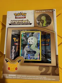 Meloetta Mythical Pin Collection Generations Sealed Pokemon TCG 20th Anniversary - Image 1