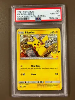 Pokemon Pikachu McDonald's Japanese Holo Promo #010 PSA 10 Gem Mint - Image 1