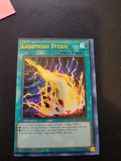 Yugioh *MISPRINT* Error Lightning Storm Ultra Rare Miscut MAMA-EN089 - Image 1