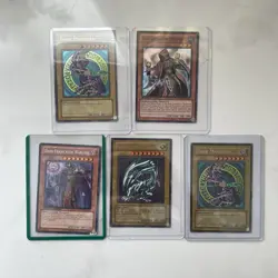 Lot Of 5 Rare Yugioh Cards First Editions Blue Eyes White Dragon Dark Magician - Image 1