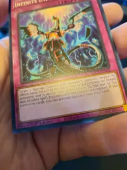 Yugioh *MISPRINT* Error Infinite Impermanence SDCS-EN036 Partial Holo Super Rare - Image 3