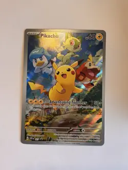 Pokemon Pikachu 027 Scarlet & Violet Paldea Evolved Black Star Promo Card M/NM - Image 1