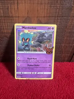 Pokemon TCG Marshadow Evolving Skies Card 080/203 Holo Holo Rare Trick Or Trade - Image 1