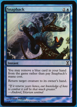 Snapback FOIL Time Spiral NM Blue Common MAGIC MTG CARD (ID# 500533) ABUGames - Image 1