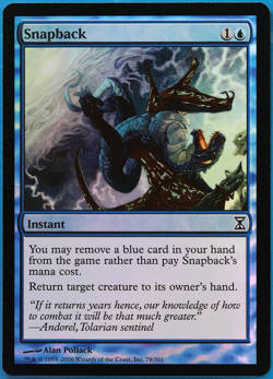 Snapback FOIL Time Spiral NM Blue Common MAGIC MTG CARD (ID# 500532) ABUGames - Image 1