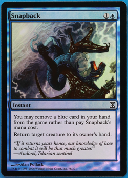 Snapback FOIL Time Spiral NM Blue Common MAGIC MTG CARD (ID# 500531) ABUGames - Image 1