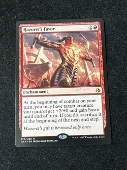 Hazoret's Favor Amonkhet MTG Magic AKH 137/269 NM Regular Red Enchantment - Image 1