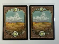 MTG Unglued 2x Plains - FULL ART - LP - Image 1