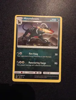 MISCUT Pokemon TCG Houndoom Crimson Invasion, Regular Rare Card 59/111 - Image 1