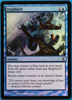 Snapback FOIL Time Spiral NM Blue Common MAGIC MTG CARD (ID# 500530) ABUGames - Image 1