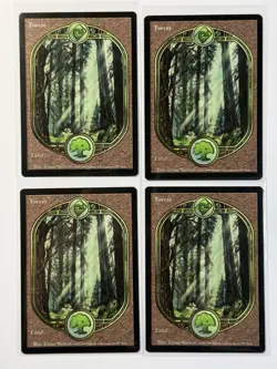 MTG 4x Forest Unglued Basic Land LP - Image 1