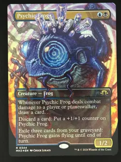 MTG Psychic Frog (Borderless Foil) Modern Horizons 3 NM Foil English TCG - Image 1