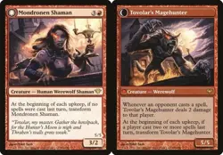 2x Mondronen Shaman // Tovolar's Magehunter Dark Ascension MP MTG - Image 1