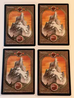MTG Unglued 4x Mountain - FULL ART Basic Land - LP - Image 1