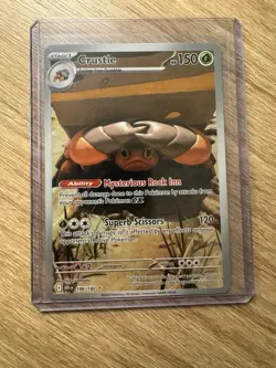 Pokemon TCG Crustle 186/182 Sv10: Destined Rivals Holo Illustration Rare Card - Image 1