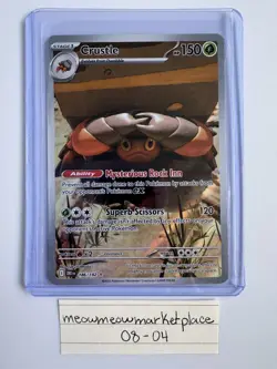 Pokemon TCG Crustle 186/182 Sv10: Destined Rivals Holo Illustration Rare Card - Image 1