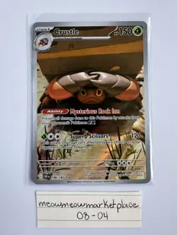 Pokemon TCG Crustle 186/182 Sv10: Destined Rivals Holo Illustration Rare Card - Image 2
