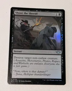 MTG *FOIL* OTJ Uncommon SHOOT THE SHERIFF NM - Image 1