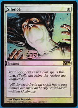 Silence FOIL Magic 2010 / M10 NM White Rare MAGIC MTG CARD (ID# 500521) ABUGames - Image 1