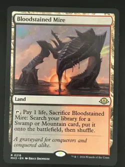 MTG Modern Horizons 3 Bloodstained Mire Extended Rare Land Non-Foil #0463 - Image 1