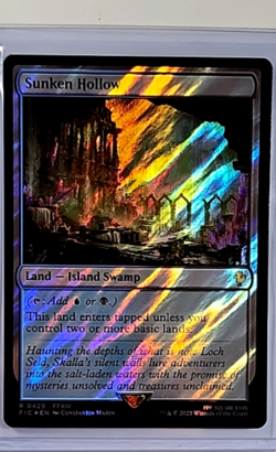 MTG Magic The Gathering FIC Final Fantasy Commander Surge Foil 429 Sunken Hollow - Image 1