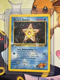 Misty's Staryu Gym Challenge 1st Edition Pokemon Card Vintage WOTC 92/132 - Image 1