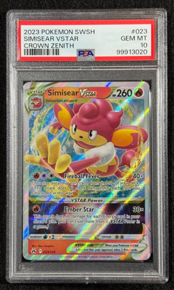 Pokemon Simisear VSTAR #023 Crown Zenith PSA 10 (Gem Mint) - Image 1