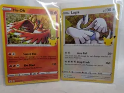 Lugia & Ho-oh Celebrations Holo Rare Card 2 Pokemon Card Set LP - Image 1