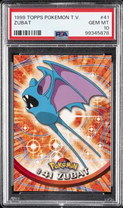 1999 TOPPS POKEMON TV #41 ZUBAT PSA 10 - Image 1